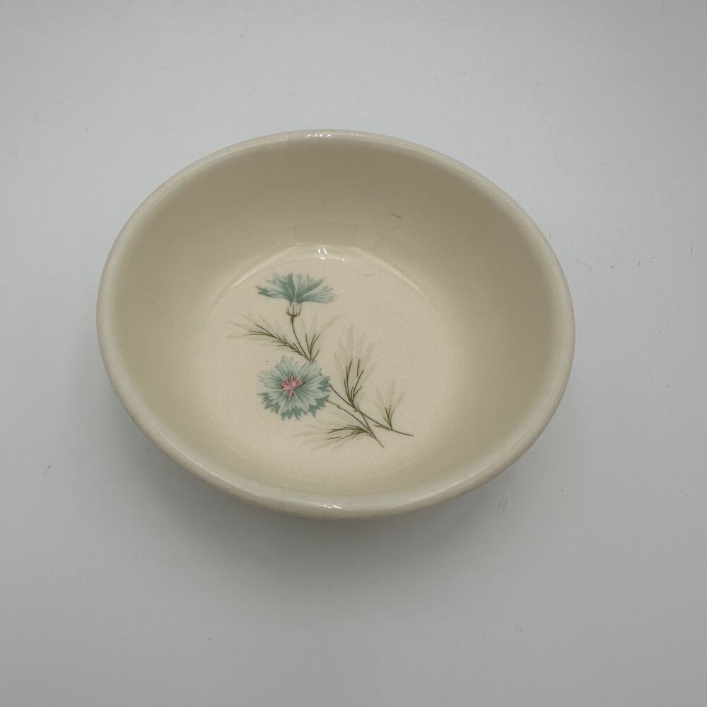 Vtg Cereal Bowl by Taylor Smith Taylor Boutonniere 2 Flower Pattern Mid century